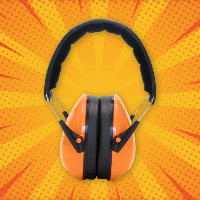 Otavo Product Image - Orange Hushee Ear Defenders - Add to Basket Homepage